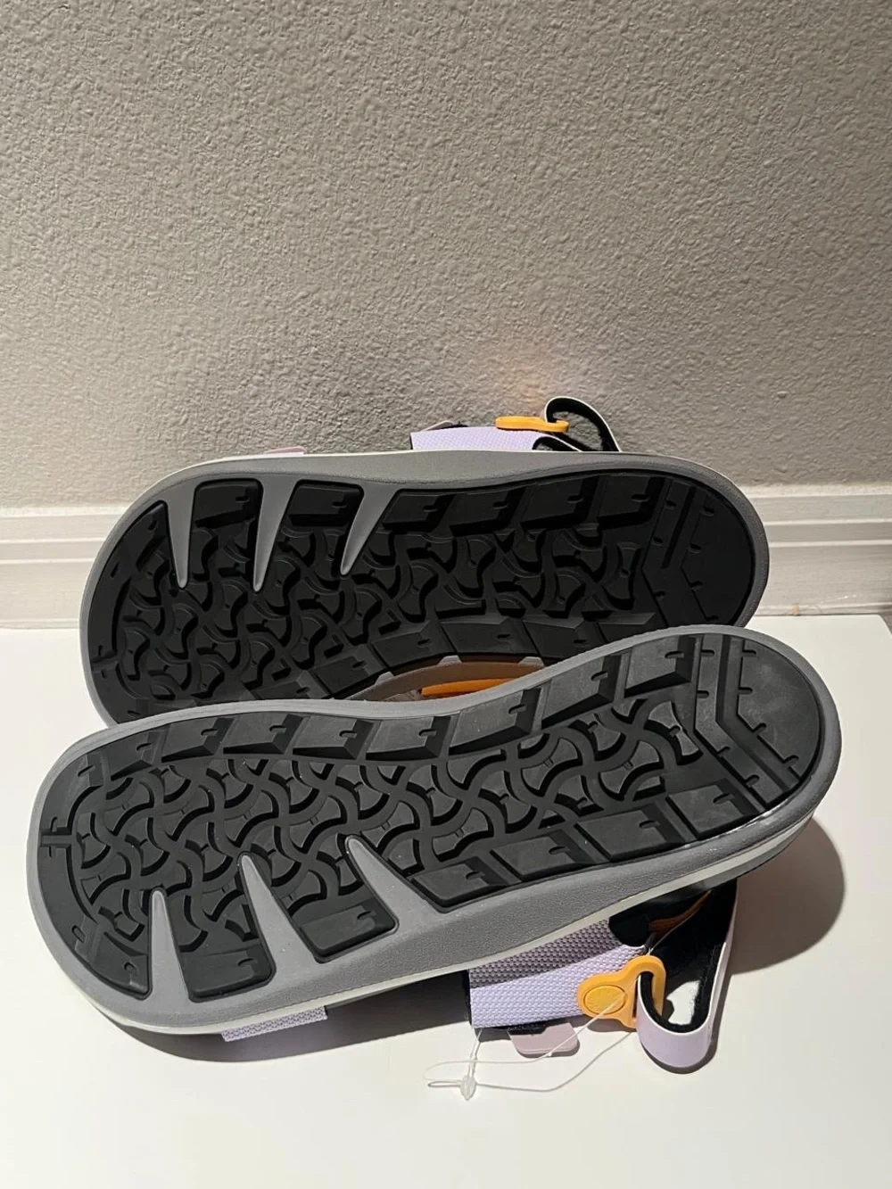 Birkenstock Black Footbed Sandal with Peach & Lavender Gradient Straps